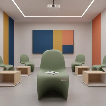 Аренда Кресло пластиковое с обивкой Hug зеленый шалфей в Delta Sirius — ART SPACE