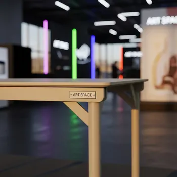 Аренда Стол пластиковый складной Sky Folding Table 60 бежевый 600х600х740 мм в Керлинговом центре «Ледяной куб» — ART SPACE