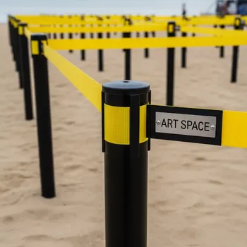 Аренда Столбик оградительный Barrier black & yellow на пляже «Мандарин» — ART SPACE