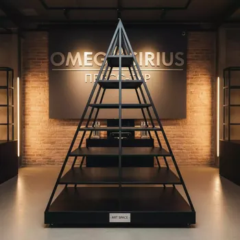Аренда Подставка фуршетная Пирамида Black Zeiher 8 уровней в Omega Sirius — ART SPACE