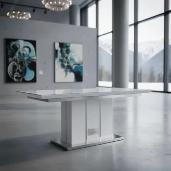 Аренда Стол Лидер 1 1500х900 белый серебро в Golden Tulip Rosa Khutor — ART SPACE