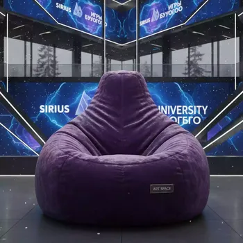 Аренда Кресло пуф пурпурное Velvet в Университете «Сириус» — ART SPACE