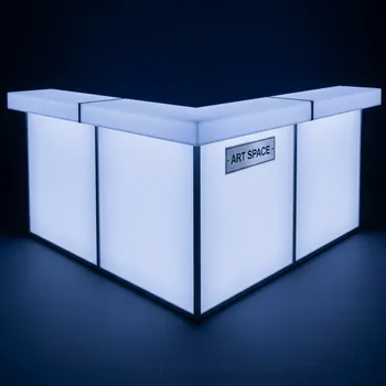 Аренда Стойка барная пластиковая светящаяся Break Corner Lighting в ледовом дворце «Роза Хутор» — ART SPACE
