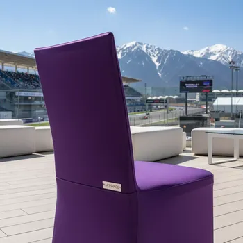 Аренда Чехол на стул Кьявари фиолетовый в Skypark Sochi — ART SPACE