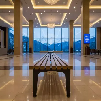 Аренда Скамейка лавка реечная 1800х300 мм в Radisson Hotel Rosa Khutor — ART SPACE