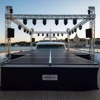 Аренда Сцена разборная 14х10 м на VIP теплоходе (Морпорт Сочи) — ART SPACE