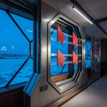 Аренда Календарные курсоры на жесткой ленте красные 321x350 мм на VIP теплоходе (Морпорт Сочи) — ART SPACE