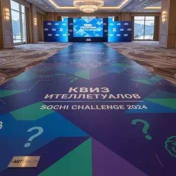 Аренда Баннер Frontlit ламинированный 440 гр 50x1,6 м мат 500Dx300D 18x12 в Sochi Marriott Krasnaya Polyana — ART SPACE