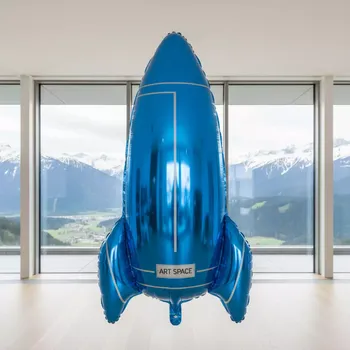 Аренда Шар фольгированный Синяя ракета в Green Flow Hotel — ART SPACE