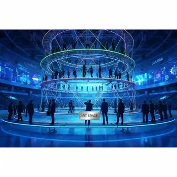 Аренда Тимбилдинг шерстяная игровая сеть в ледовой арене «Шайба» — ART SPACE