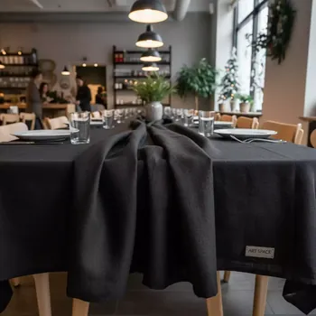 Аренда Скатерть 3,3х2,25 м черная в ресторане «Sanremo» — ART SPACE