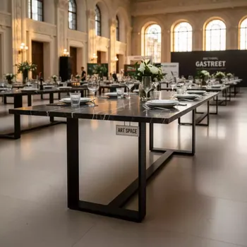 Аренда Стол банкетный Redmond Graphite Black мрамор в отеле «Богатырь» — ART SPACE