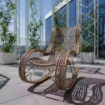 Аренда Кресло качалка Бамбук из искусственного ротанга в ресторане «La Terrazza» — ART SPACE