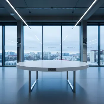 Аренда Стол банкетный белый диаметр 180 см в Cosmos Sochi Hotel — ART SPACE