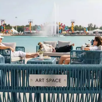 Аренда Комплект плетеной мебели Cuba на пляже «Мандарин» — ART SPACE