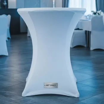 Аренда Стол со скатертью Catering белый 120 в ресторане «Sanremo» — ART SPACE