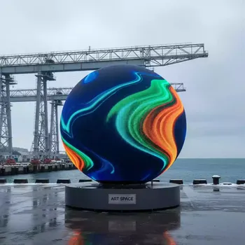 Аренда Шар LED диаметр 100 см шаг 2,5 мм на территории Морпорта Сочи — ART SPACE
