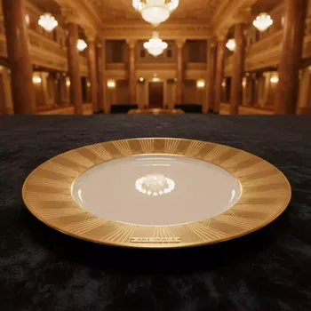 Аренда Тарелка подстановочная Mone Gold 28 см в Зимнем театре — ART SPACE
