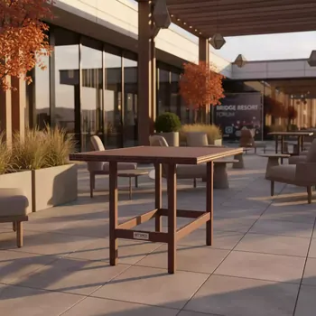 Аренда Стол раскладной Лион Lyon Rattan Table капучино в Bridge Resort — ART SPACE