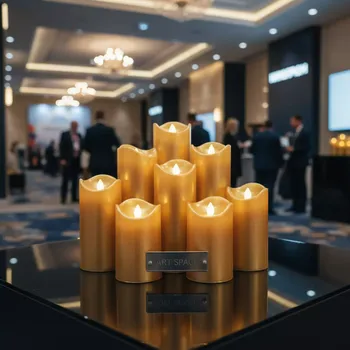 Аренда Свечи LED золотой перламутр ОДА в отеле Radisson Lazurnaya — ART SPACE