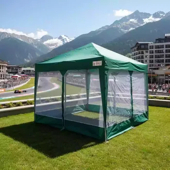 Аренда Стенка для садового тента Green Glade 1,95х2,95 м полиэстер с москитной сеткой зеленая в Radisson Hotel Rosa Khutor — ART SPACE
