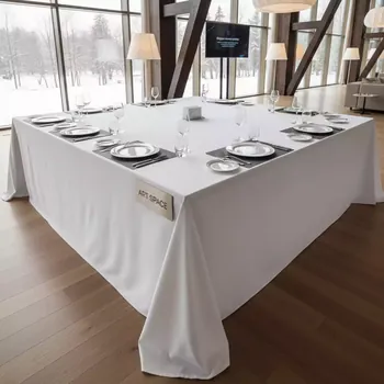 Аренда Скатерти белые 295х295 см 100 полиэстер в Bridge Resort — ART SPACE