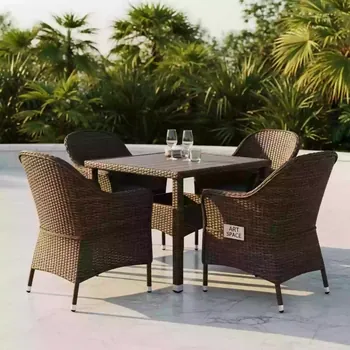 Аренда Комплект мебели из искусственного ротанга T341B Y376 W773 90x90 4 штуки brown в санатории «Сочи» — ART SPACE