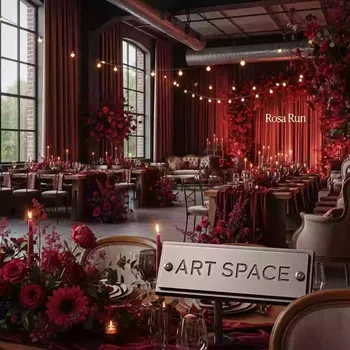 Аренда Декор в бордовом цвете в Gamma Sirius — ART SPACE