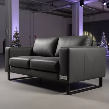 Аренда Диван Matrix кожзам Galaxy Dark Grey ножки металл RAL 9005 в конгресс-холле отеля Жемчужина — ART SPACE