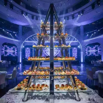 Аренда Подставка фуршетная Этажерка пирамида Zeiher L 12 уровней в VK Stadium Sirius — ART SPACE