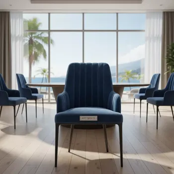 Аренда Кресло офисное Таварес синий велюр в Courtyard by Marriott Sochi — ART SPACE