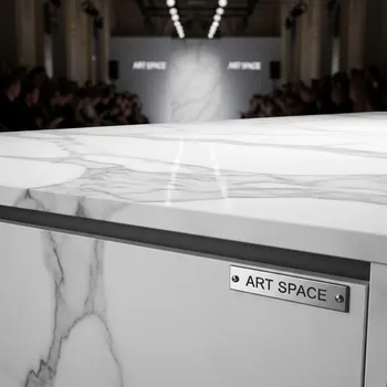 Аренда Столешница HPL статуарио венато в ресторане «Sanremo» — ART SPACE