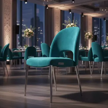 Аренда Стул велюр Selesta каркас серебро Баунти в Karat Resort — ART SPACE