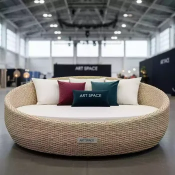 Аренда Кровать круглая плетеная YH L618W в VK Stadium Sirius — ART SPACE