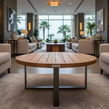 Аренда Стол кофейный Boden D60 см антрацит тик в Swissôtel Resort Sochi Kamelia — ART SPACE