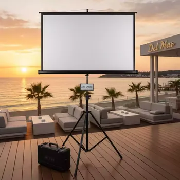 Аренда Проекционный экран ViewScreen Lotus 203х203 1 1 в пляжном клубе Del Mar — ART SPACE