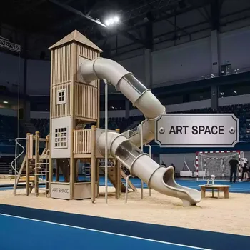 Аренда Площадка детская IgraGrad Панда Фани Tower с трубой на арене «Фишт» — ART SPACE