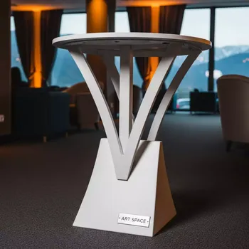 Аренда Коктейльный стол Граф белый в Radisson Hotel Rosa Khutor — ART SPACE