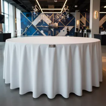 Аренда Скатерть круглая журавинка гладь белая с обтачкой диаметр 3 м Pullman Sochi Centre — ART SPACE
