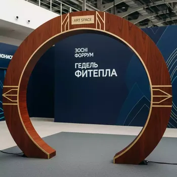 Аренда Арка из дерева круг на Сочи Автодроме — ART SPACE