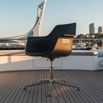 Аренда Стул Eames поворотное основание черный на VIP теплоходе (Морпорт Сочи) — ART SPACE