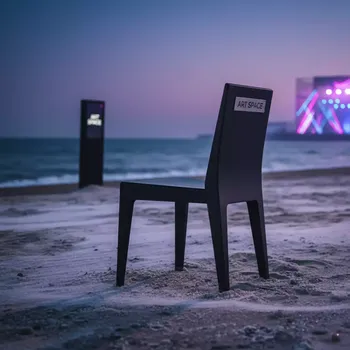 Аренда Стул черный Еnave lite на пляже «Мандарин» — ART SPACE