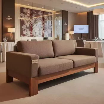 Аренда Диван тканевый прямой Юта коричневый в Mövenpick Hotel — ART SPACE