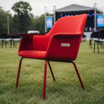 Аренда Стул Vicenza на ножках с подлокотниками и столиком красный в Mantera Supreme — ART SPACE
