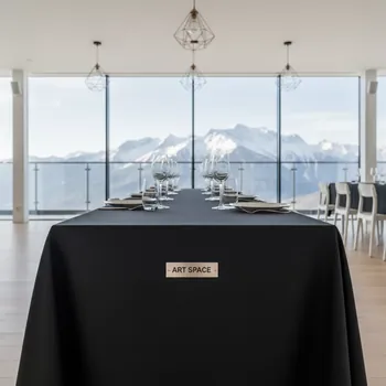 Аренда Скатерть черная 210х140 см габардин на площадке Rosa Peak (2320м) — ART SPACE
