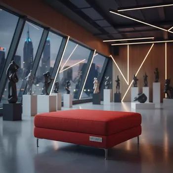 Аренда Пуф Пфальц красный 42х40 в Boutique Hotel PORTUM 1905 — ART SPACE