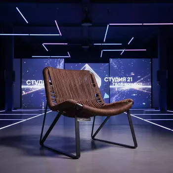 Аренда Стул плетеный Люксембург из роупа коричневый в лофте «Студия 21» — ART SPACE