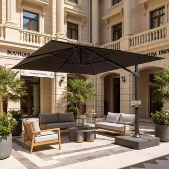 Аренда Зонт уличный Carlse черный в Boutique Hotel PORTUM 1905 — ART SPACE