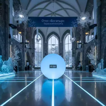 Аренда Сфера с подсветкой 600 мм в отеле «Богатырь» — ART SPACE