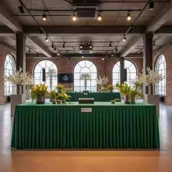 Аренда Фуршетная юбка 3 м зелёная в Pullman Sochi Centre — ART SPACE